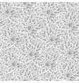 black white flowers seamless pattern vector image