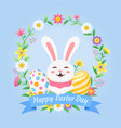 easter day bunny rabbit background vector image vector image