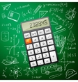 mathematics hand drawing with a calculator vector image vector image