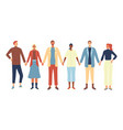 set of people men and women in casual clothes vector image