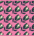cute tulip flower seamless pattern wildflower vector image vector image
