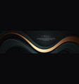 dark abstract background with gold wave overlap vector image