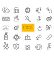 line stroke cryptocurrency icons vector image