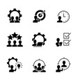 management black icons on white icon vector image