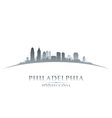 philadelphia pennsylvania city skyline silhouette vector image