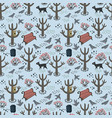 retro style park seamless pattern vector image vector image