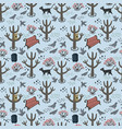 retro style park seamless pattern vector image