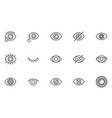 eye line icons vector image