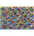 isometric cars buses trucks vans mega collection vector image