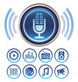 podcast icons vector image vector image