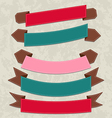 set colorful ribbons various forms vector image vector image