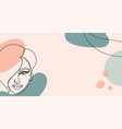woman in a hand drawn linear style vector image vector image