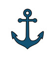 anchor icon nautical maritime simple vector image