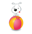 dog ball vector image