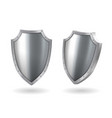 metal steel shield realistic icon side vector image