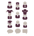people profession icon set vector image vector image