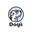 spot dalmatian dog head logo design vector image