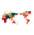 world map and compass vector image