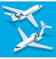 business aircraft corporate jet airplane vector image