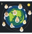flat design of modern network vector image vector image