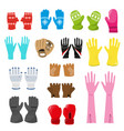 glove woolen xmas mittens and protective vector image