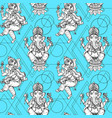 seamless pattern ganesha vector image vector image