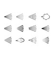 spray icons scatter gas black silhouette nozzle vector image vector image