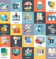 abstract collection of colorful flat business vector image