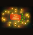 christmas composition on dark wooden background vector image vector image