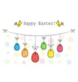 easter eggs hanging on a rope vector image
