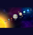 planets solar system 3d realistic vector image vector image