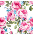 watercolor floral pattern vector image vector image