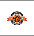 basketball tournament logo emblem vector image vector image