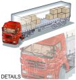 cargo semi truck vector image vector image