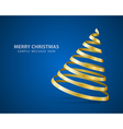 christmas tree from ribbon vector image vector image