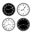 clock faces elegant design parts watches vector image vector image