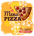 fast food menu vector image vector image