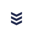 military rank chevron vector image