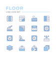 set color line icons floor vector image