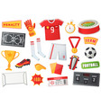 soccer symbols set sport football banner vector image