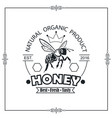 bee honey emblem vector image