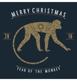 ornament golden monkey vector image