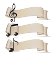set of banners with music icons vector image vector image