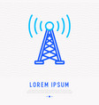 antenna thin line icon vector image