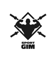 bodybuilding and fitness sport gym symbol vector image vector image
