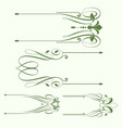 green corner frame ornamental vector image vector image