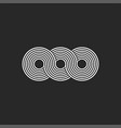 infinity logo minimalist style infinite circles vector image vector image