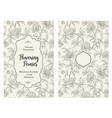 invitation card with flowers vector image