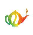 coffee kettle logo design icon template vector image