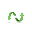 green circle arrows up and down direction arrow vector image